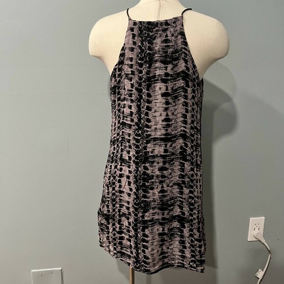 Tart Sleeveless Printed Crepe Shift Dress Animal Brown Multi/Solarized Croc Sz M - Picture 2 of 6